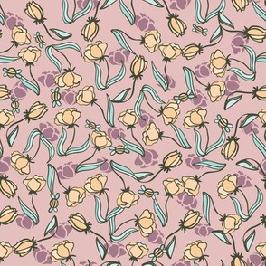 blooms and bees pattern by rysunki_malunki