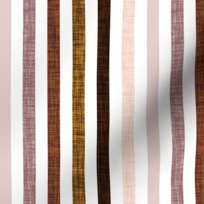 1/2" rotated linen stripes // 51-2, rosewood, 44-1, cinnamon, 19-16, hickory, mocha