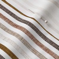 1/4" rotated linen stripes // spice, mud, bronze, stone, sugar sand