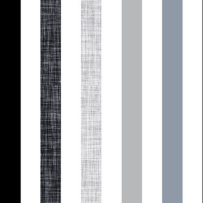 1" rotated linen stripes // 179-5, black, anchor, 174-4, cloud