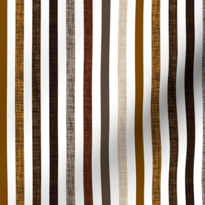 1/2" rotated linen stripes: 22-16, coffee, chocolate, mushroom, penny, 13-2, 23-16, 19-16