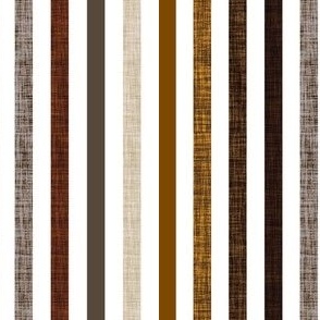 1/2" rotated linen stripes: 22-16, coffee, chocolate, mushroom, penny, 13-2, 23-16, 19-16