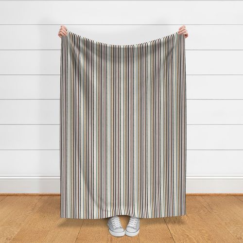 1/2" rotated linen stripes // blue sage, coffee, chocolate, mushroom, penny, 13-2, 19-16