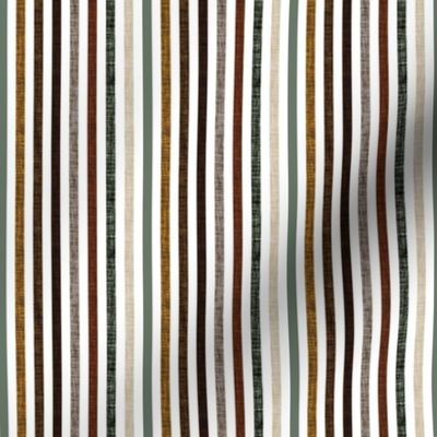 1/4" rotated linen stripes // blue sage, coffee, chocolate, mushroom, penny, 13-2, 19-16