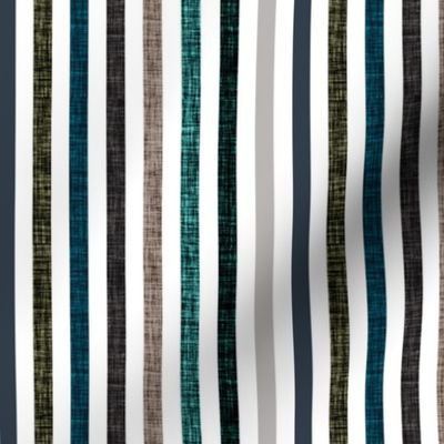 1/2" rotated linen stripes // 174-16, teal 001, dark ash, deep sea, himalaya, olive green, mocha, 170-1