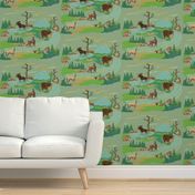 Paint by number woodland animals