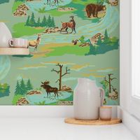 Paint by number woodland animals