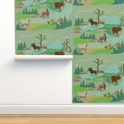 Paint by number woodland animals