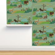 Paint by number woodland animals