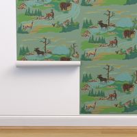 Paint by number woodland animals