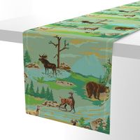 Paint by number woodland animals