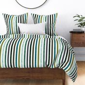 1" rotated linen stripes // olive, summit, green olive, 165-8, blue pine, teal no. 2, 174-15