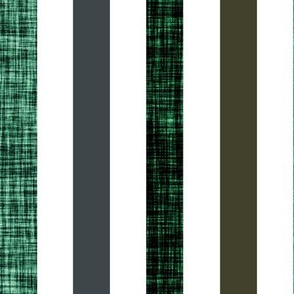 1" rotated linen stripes // olive, summit, green olive, 165-8, blue pine, teal no. 2, 174-15