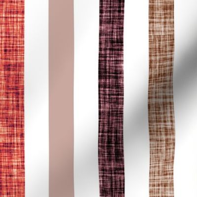 1" rotated linen stripes // spice no. 2, coral gold, dusty rose, medallion, laurel, sunset, 26-13