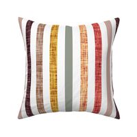 1" rotated linen stripes // spice no. 2, coral gold, dusty rose, medallion, laurel, sunset, 26-13