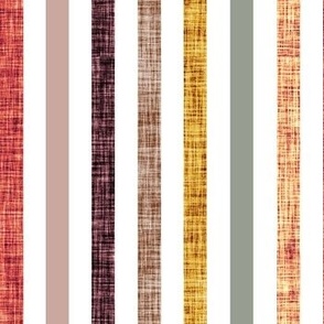 1/2" rotated linen stripes // spice no. 2, coral gold, dusty rose, medallion, laurel, sunset, 26-13