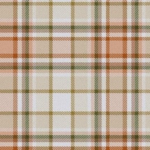 Beige and Sandy Brown White Center Plaid