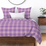 Violet Purple and Pink White Center Plaid