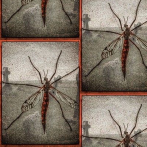 Gothic Crane Fly in Window Pane