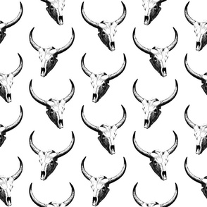 Antique Bull Skull Western Pattern (Large Scale)