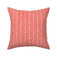 living coral herringbone