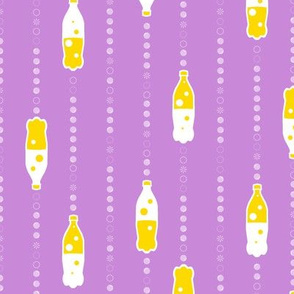 Bottled pop LIMONADE soda on LILAC