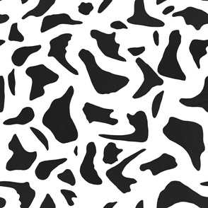 Black and white,cow print 