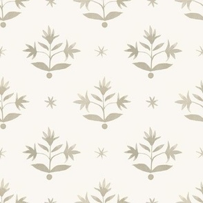 Thistle Stars Khaki and  Cream