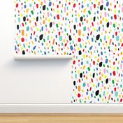 Rainbow Blotty Dotty Confetti Spots in White