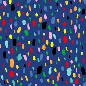 Blotty Dotty Confetti Spots in Indigo