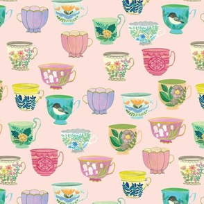 Vintage Tea Cups {Petal} small