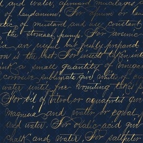 Gold Script on Navy