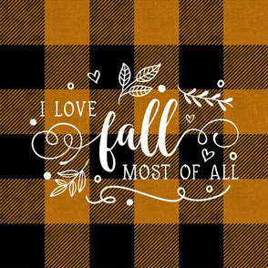 I Love Fall Most of All 18 inch square