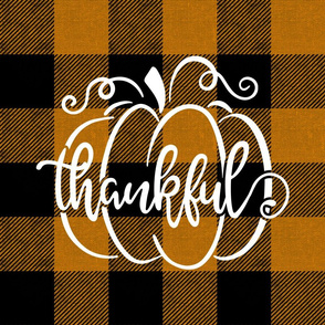 Thankful Fall Pumpkin 18 inch square