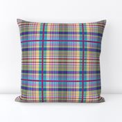 Dana's Tartan - turquoise, violet, berry, lemon