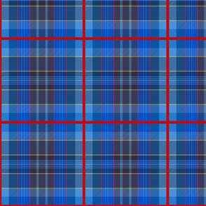 John's Tartan - traditional blues, red, yellow