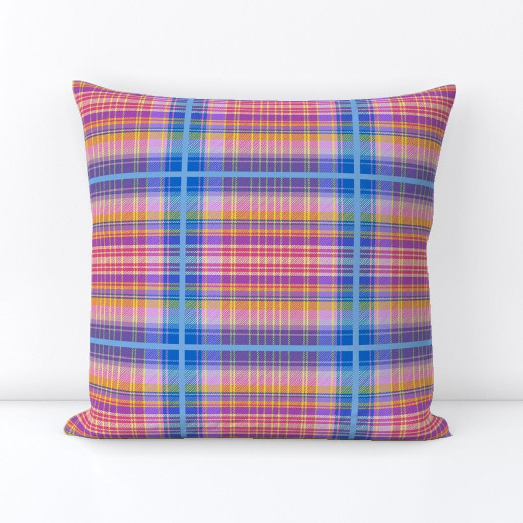 Alison's Tartan - pastel pink, sky blue, apricot