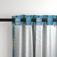 Natalie's Tartan - sea blue, turquoise, sky, mauve