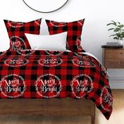 Merry and Bright Buffalo Plaid 18 inch square