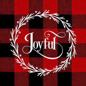 Joyful Buffalo Plaid 18 inch square