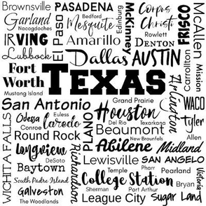 Texas cities, white