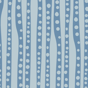 muted blue organic stripes by rysunki_malunki