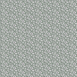papercut floral in gray sage green by rysunki_malunki