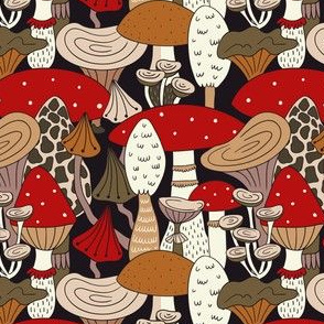 Red mushroom pattern