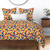 Painted Dots Blue Yellow Red Orange