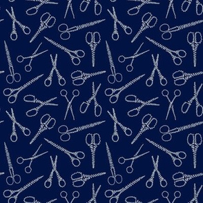 Scribble Scissors // Navy Blue