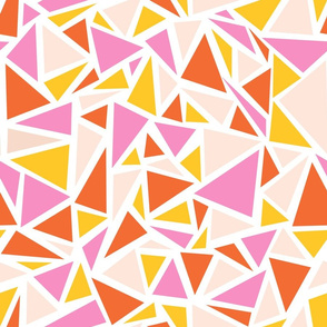 Triangle Collage Pink Red Yellow White