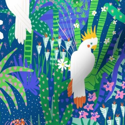 Exotic Bird Tropical Forest Blue