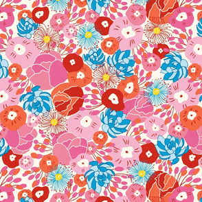 1970s floral bright/medium