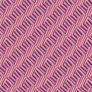 pink striped geometric tiling by rysunki_malunki